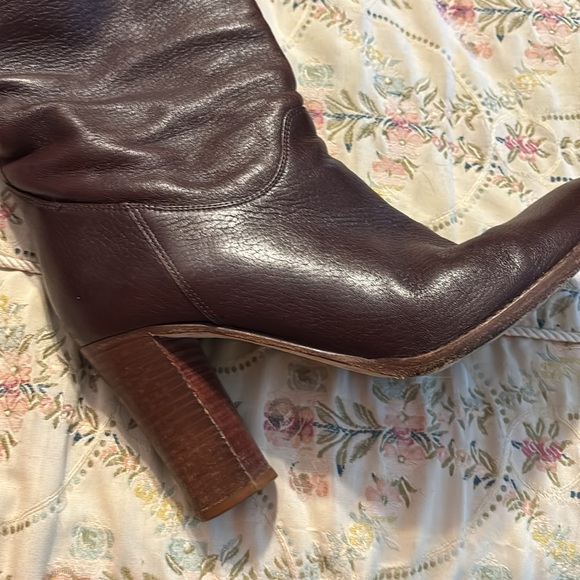 Cole Haan high dark brown leather boots - Picture 2 of 3